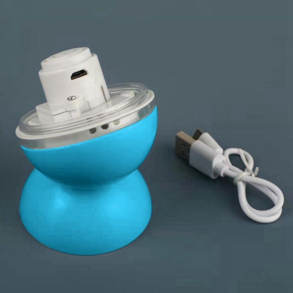 USB Intelligent Interactive Cat Toy Self Rotating Ball Automatic Rotation Ball Feather Toy LED Magic Roller Ball For Cat Dog Kid - Jointcorp