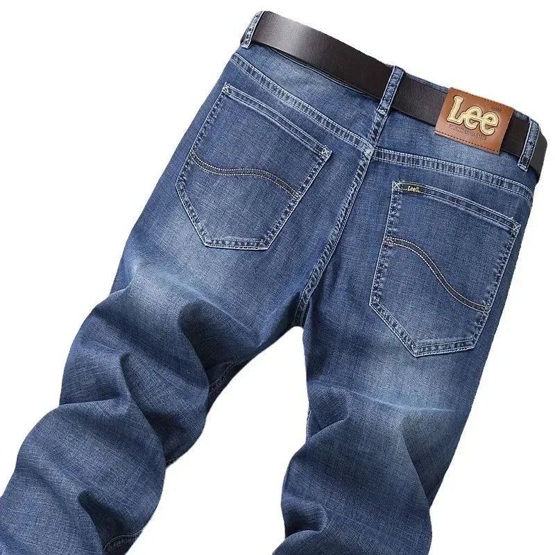 Lee Dexjeans Men's Straight-leg Loose-fit Stretch Business Casual Autumn/winter Thick High-end Denim Long Pants