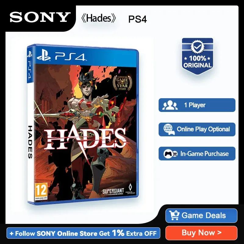 Sony PlayStation 4 Hades PS4 Game Deals for Platform PlayStation4 PS4 PlayStation5 PS5 Game Disks PS 4 HADES