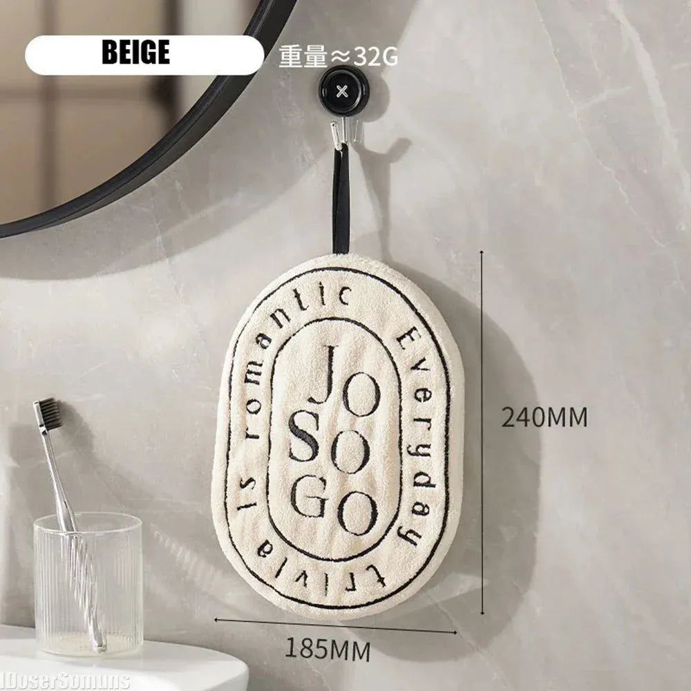 The New-style Hand Towel Home Hanging Thickened Convenient Double-layer Speed Dry Absorbent Hand Cloth Kitchen and Bathroom Foot