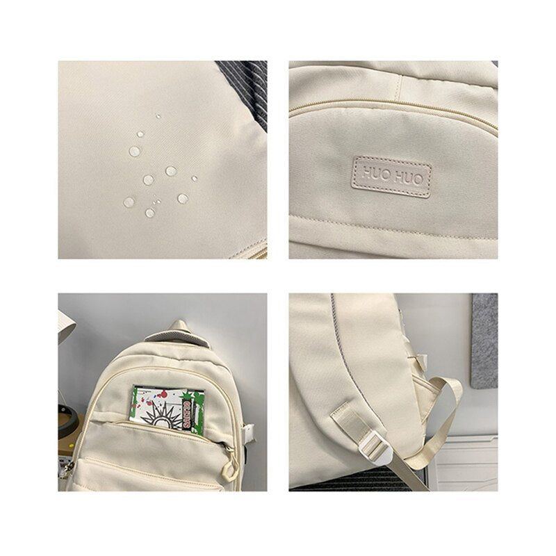 Korean Version Of Harajuku High School Solid Junior High School Student College Style Backpack