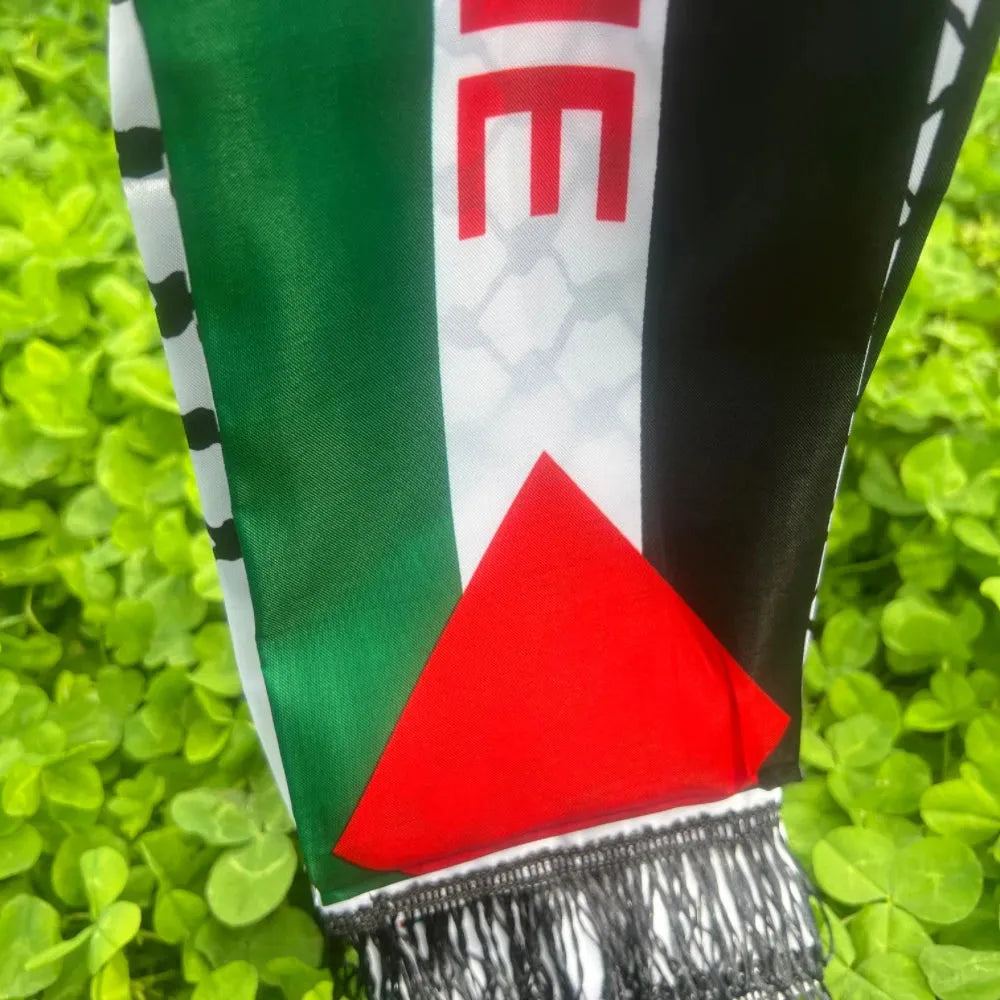 Palestine scarf 14x130cm silk scarf printed satin Palestine National Day silk scarf Palestinie shawl