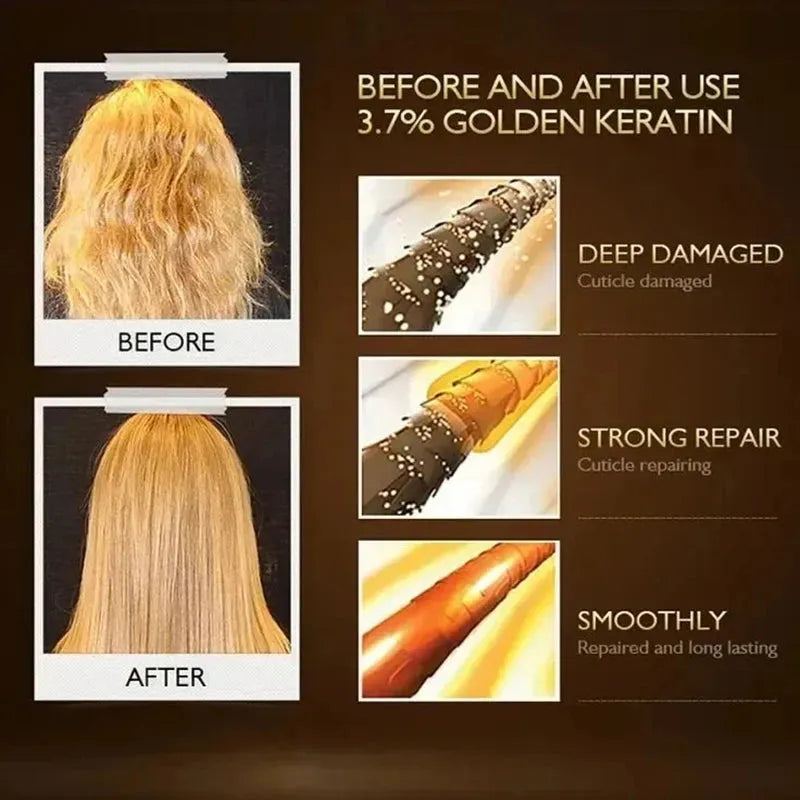 Magical Keratin Hair Mask 5 Seconds Fast Repairing Damaged Frizzy Hairs Soft Shiny Smooth For Permanent Straightening Care Hairs