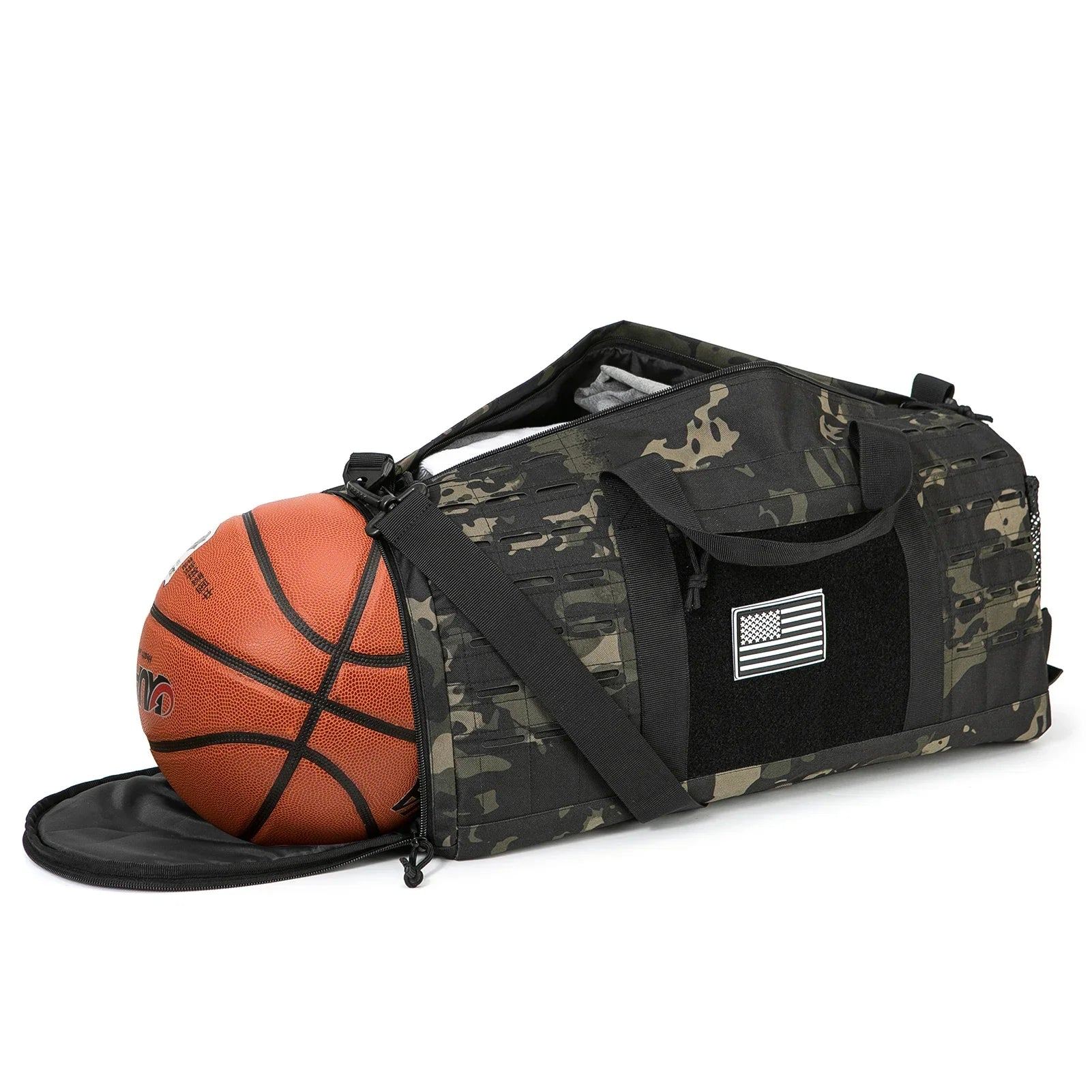 40L Sport Gym Bag Tactical Travel Duffel Bag For Men Fitness Duffel Bag Training Bag Basketball Weekender Bag Workout Deployment