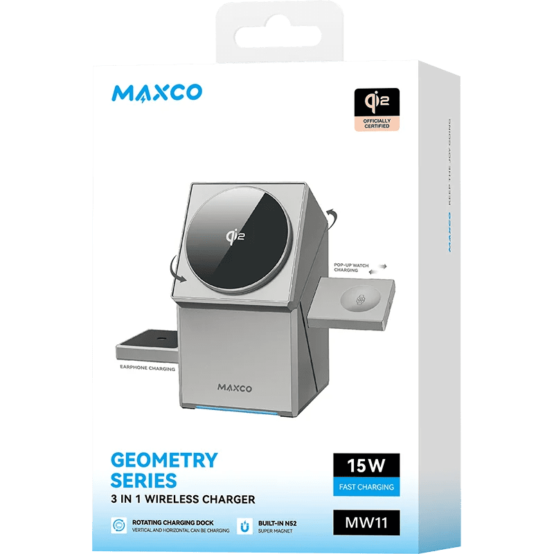 Qi2 3-in-1 Wireless Charger with Auto-Rotating Magic Cube Dock for IPhone 16/15/14 Pro Max, AirPods, and IWatch Fast Charging