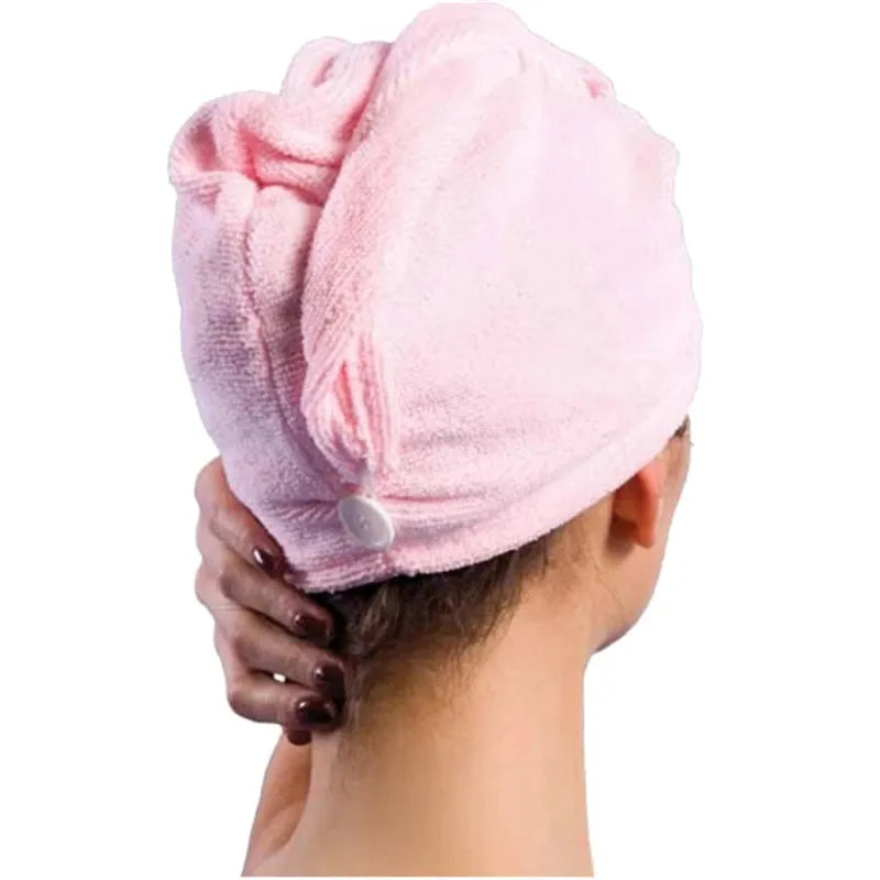 Women Long Hair Quick-Dry Hair Towel Soft Microfiber Towels Shower Cap Towel Bath Hats for Women Dry Hair Cap Lady Turban Head