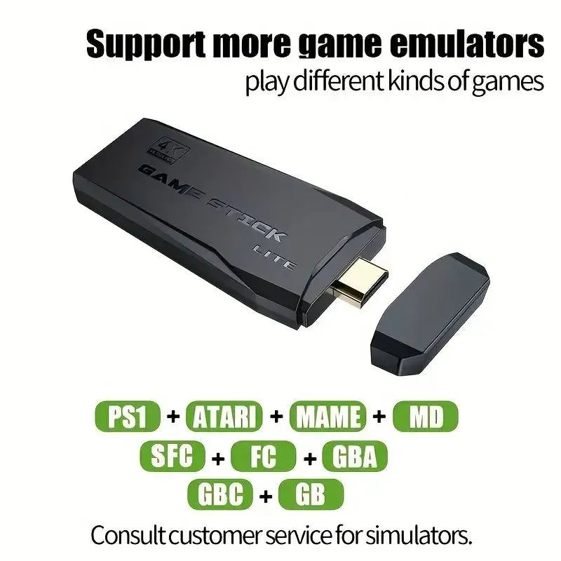 Video Game Stick Lite 4K Video Game M8 Console 64GB Double Wireless Controller For 10000 Retro Games Kid Xmas Gift