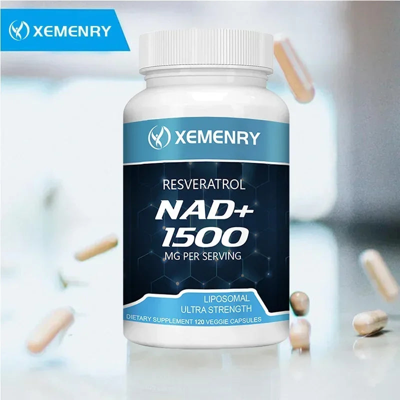 NAD Supplement, 1500mg - Liposomal NAD+ Supplement with Resveratrol, Stamina & Healthy Aging - Strength Capsules