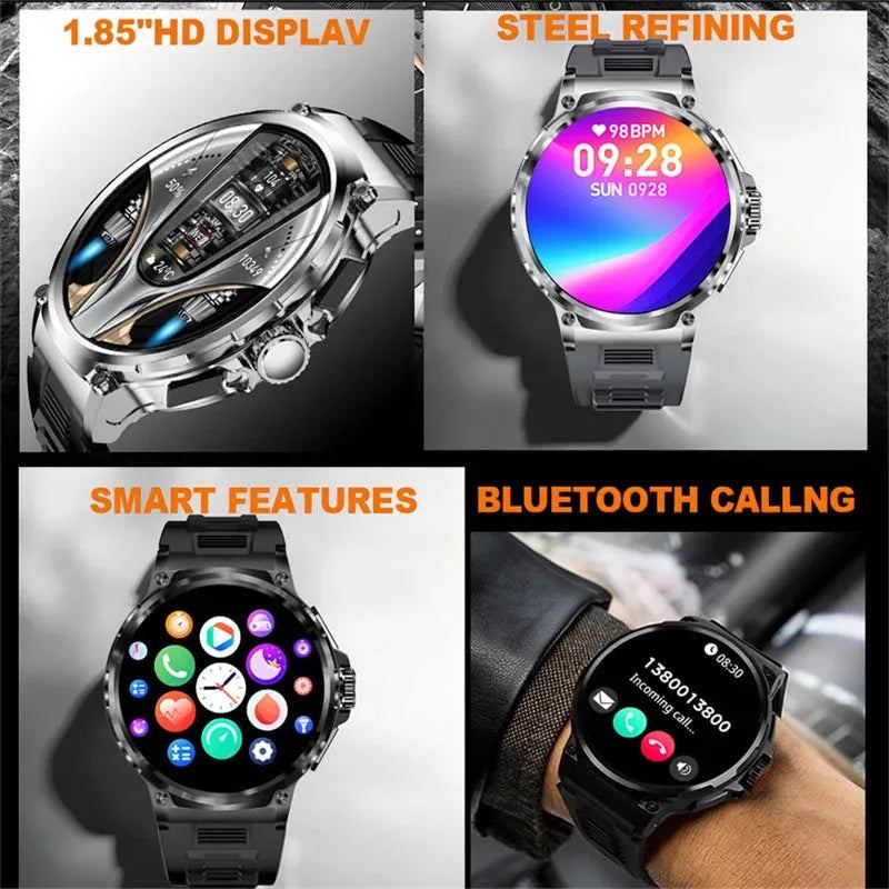 New 1.85-inch ultra HD smartwatch, GPS track, HD Bluetooth call