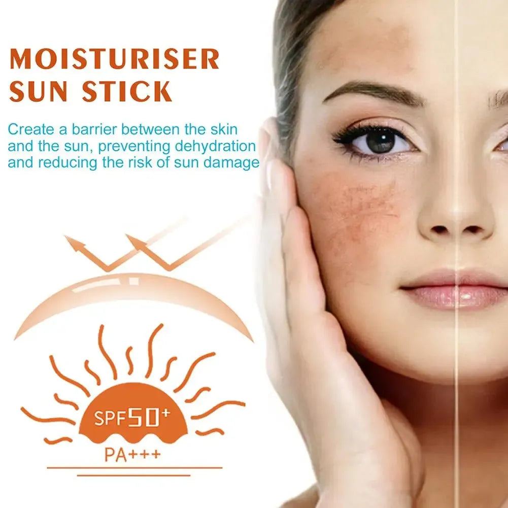 Moisturizing Sunscreen Stick Waterproof UV Protective Sun Cream Brightening Non-sticky Makeup Lightweight For All Skin Types