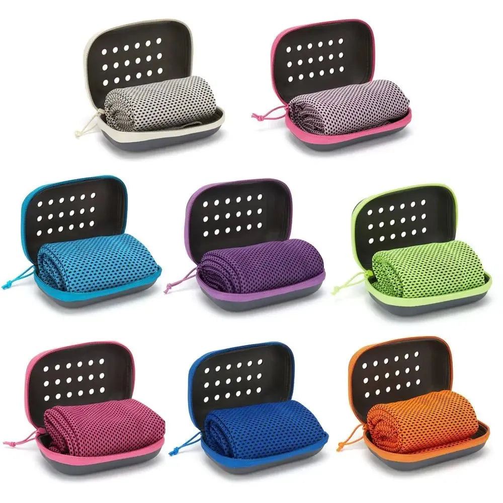 EVA Boxed Microfiber Quick Drying Camping Fitness Cool Towel Cold Sports Towel Sports Cooling Ice Towel