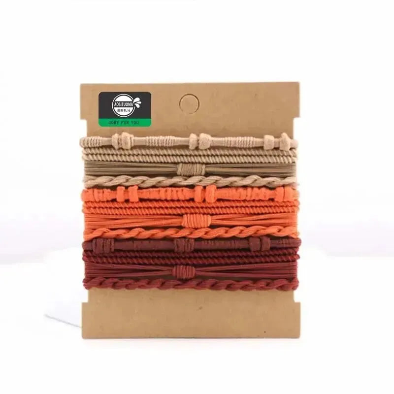 20pcs Boho Hair Ties For Women Braided Hair Rope Bracelet For Thick Hair Seamless Ponytail Holder Hair Accessories