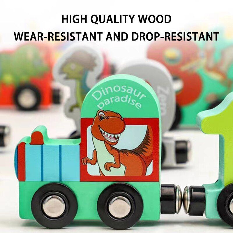 Magnetic Small Train Digital Building Blocks 11PCS Multi-Function Toys Children's Educational Intelligence Brain Assembly Toy