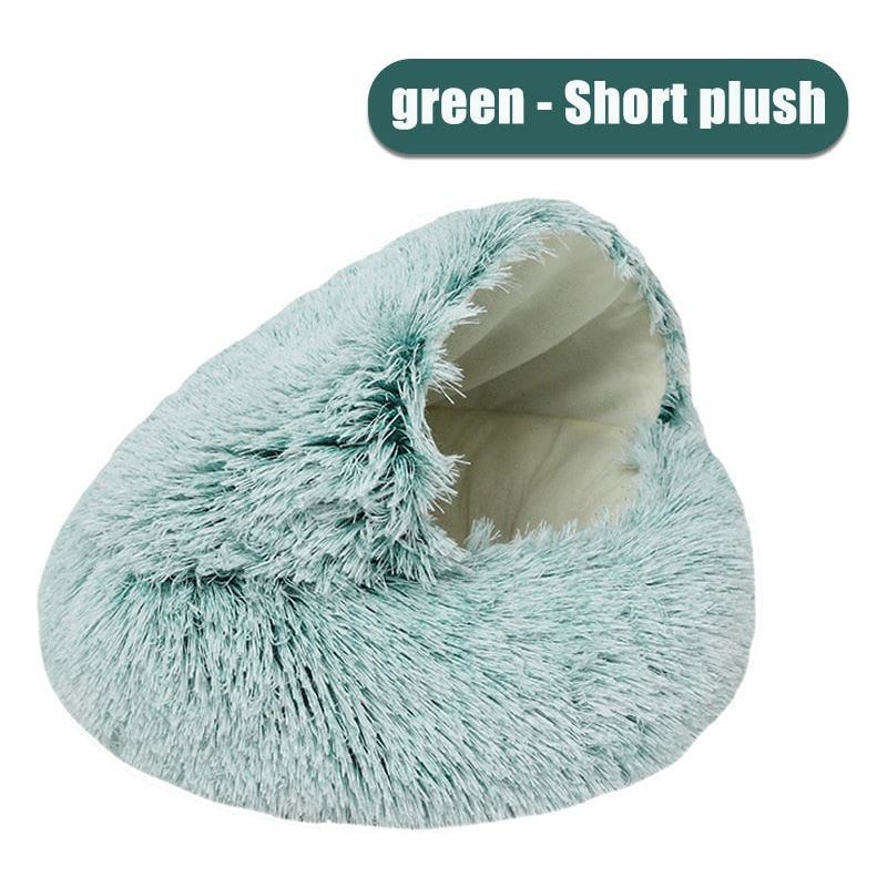 New Pet Bed Winter Soft And Comfortable Warm Shell Semi-enclosed Cat Mattress Cute Pet Cat Bed Kennel Dog Sleep Protector