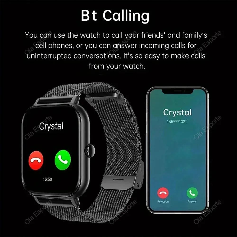 2024 New Smart Watch For Men Women Gift 1.44'' Touch Screen Sports Fitness Watches Bluetooth Calls Digital Smartwatch Wristwatch