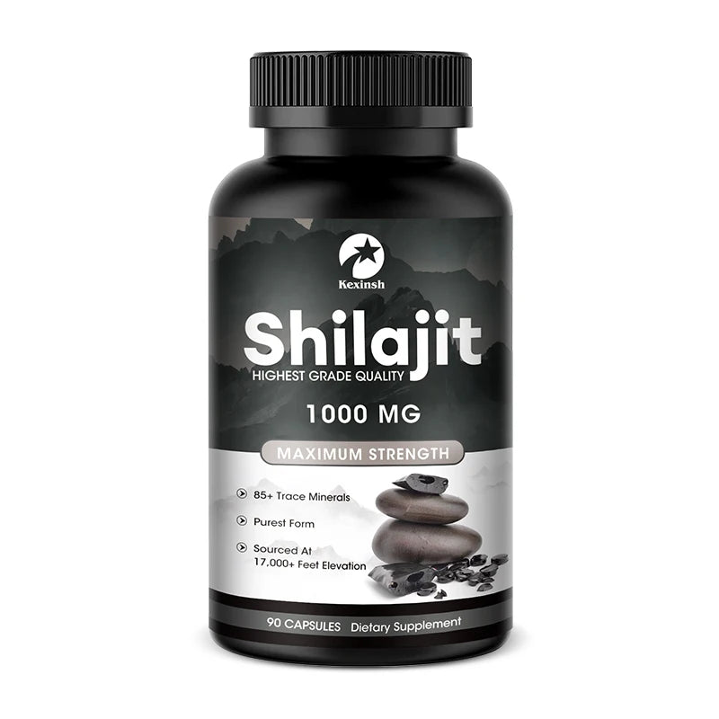 Kexinsh Shilajit Capsules 100% Pure Original 1000mg Maximum Strength Improve Immune System Men Energy Long Time Sex