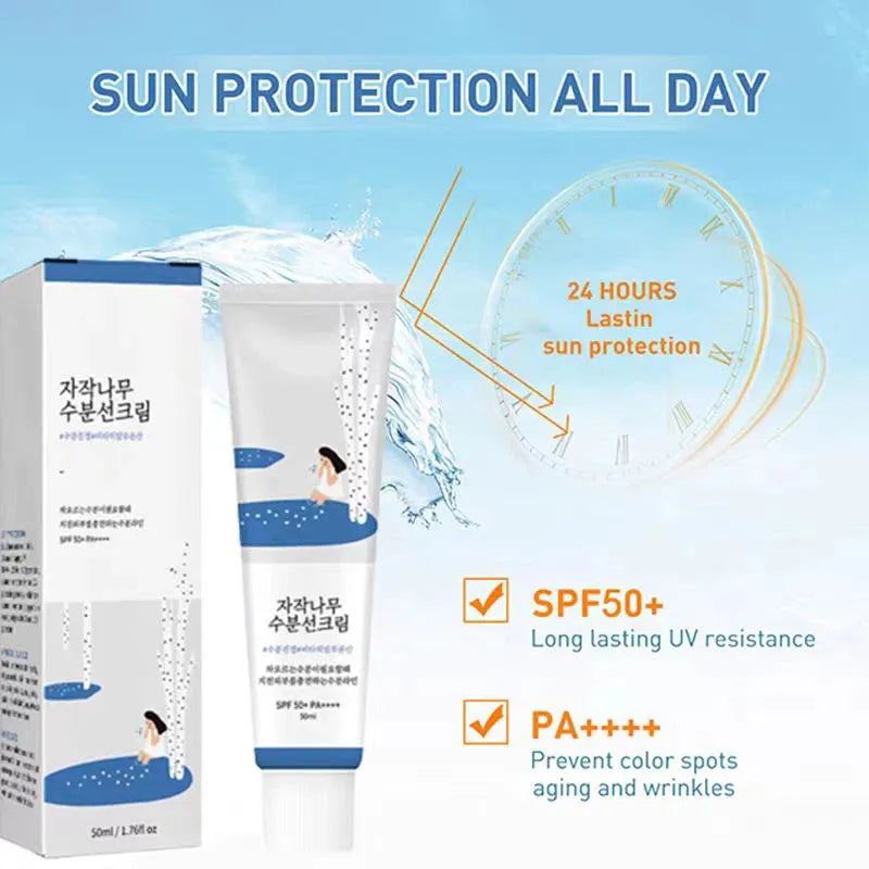 ROUND LAB Birch Juice Moisturizing Sunscreen SPF50+ PA++++ for Face Strong UV Protection Moist Essence Type, Korean Sunscreen