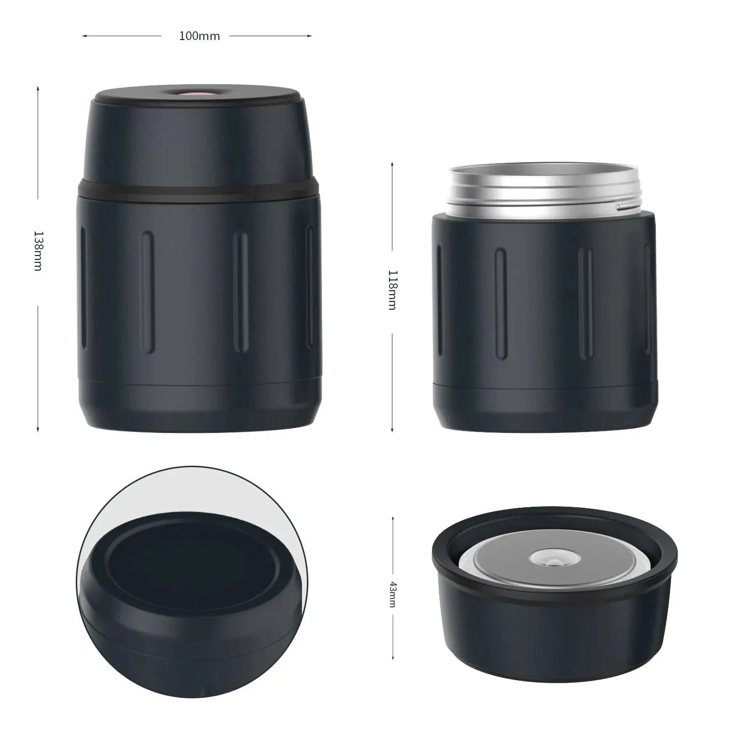 Lunch Box 750ml/25oz Durable Stainless Food Thermos Insulated