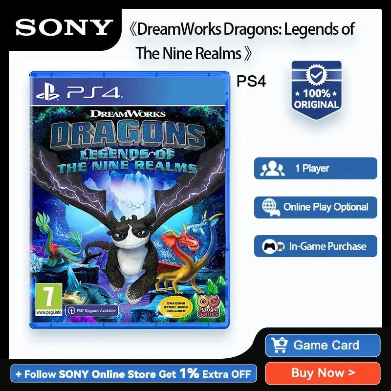 Sony PlayStation 4 DreamWorks Dragons: Legends of The Nine Realms Game Deals for PlayStation4 DRAGONS LEGENDS OF THE NINE REALMS