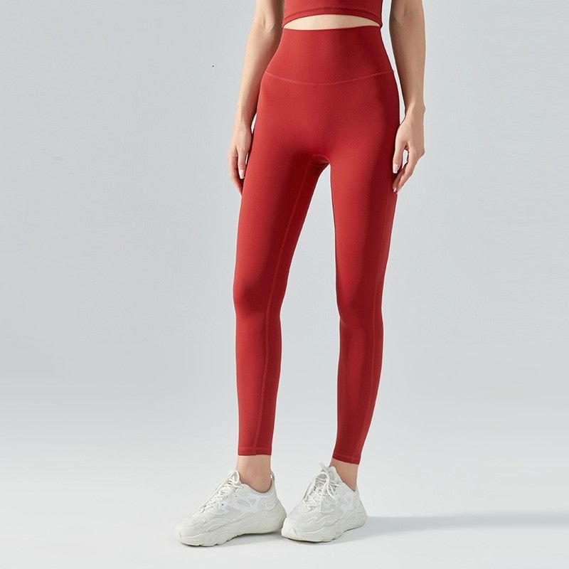 With Logo Seamless Gym Training Leggings Women 20 Colors Sports Leggings Stretch Nylon Lycra No Embarrassing Lines Yoga Pants - Jointcorp