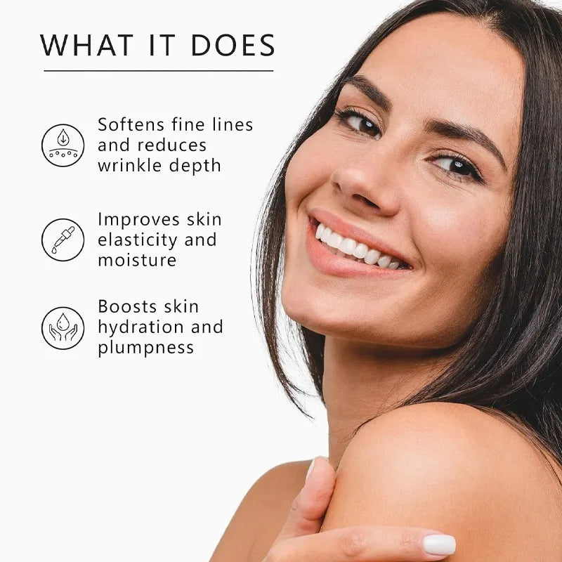 FACIAL PEPTIDE Serum FIRMS SKIN, REDUCES WRINKLES AND COLLAGEN LOSS, DELAYS AGING AND MOISTURIZES Serum29ML