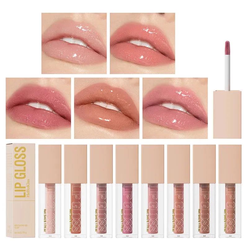 Hyaluronic Acid Lip Glaze Mirror Lipstick Moisturizing And Nourishing Long-lasting Non-fading White Velvet Lipstick