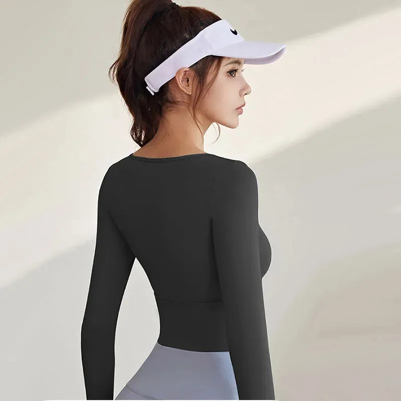 Seamless Yoga Set Workout Outfits for Women Tracksuit Long Sleeve Sport Tops+High Waist Leggings 2Pcs Suit Fitness Gym Clothing