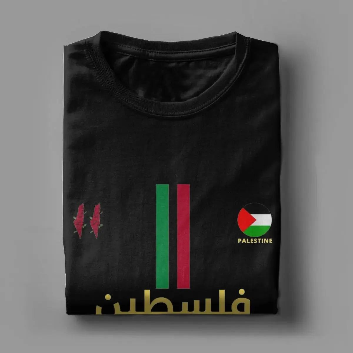 Palestine Football Palestinian Map T-Shirts Men Novelty Cotton Tee Shirt Crewneck Short Sleeve T Shirts Birthday Present Tops