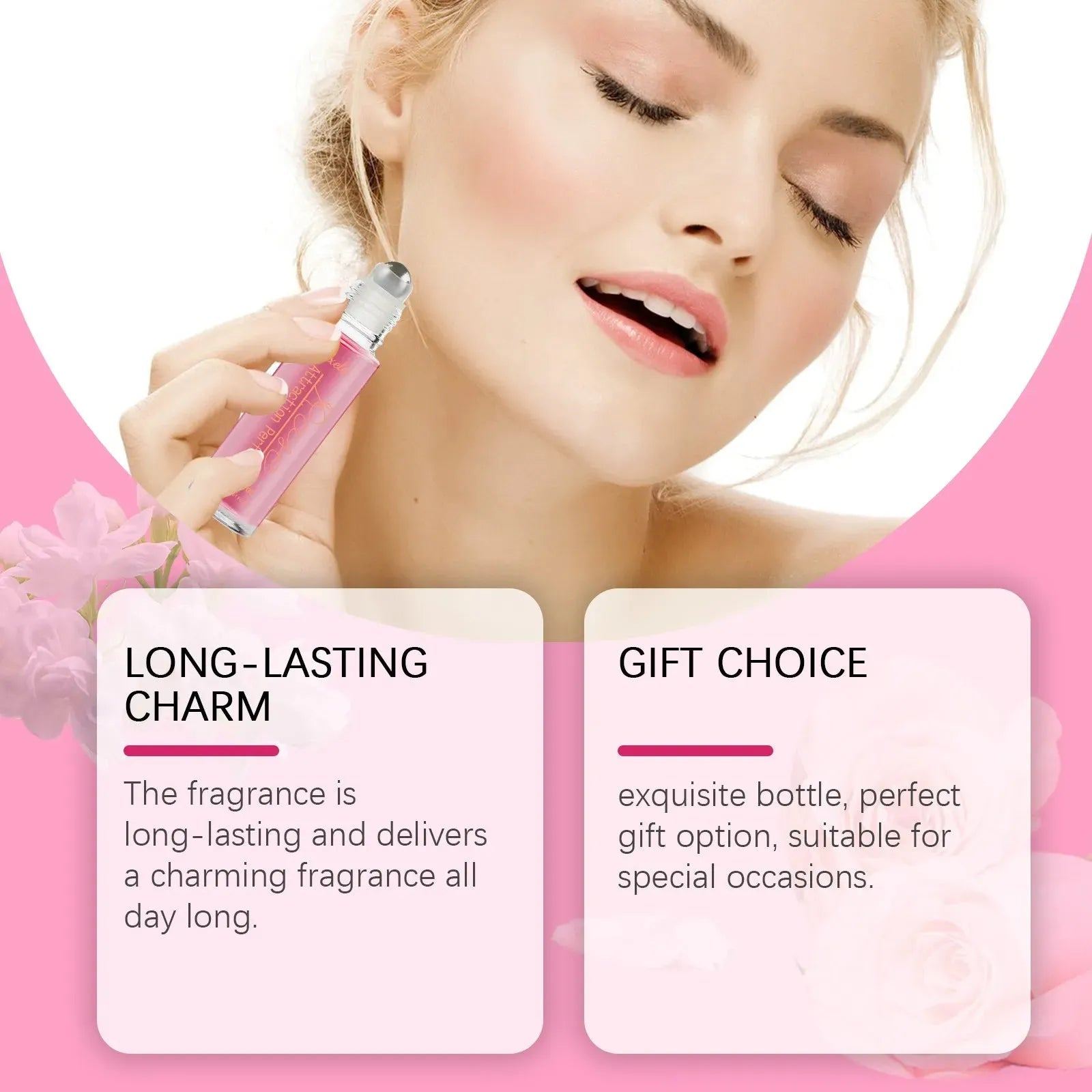 Women Pheromone Perfume Rose Pheromone Perfume Sweet Lasting Roller Pheromone Perfume Oil Attracts Male Perfume,15ML