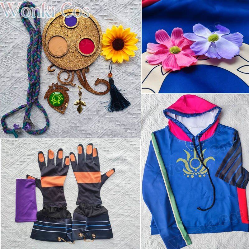 Game Genshin Impact Tighnari Cosplay Costume Wig Hair Genshin Tighnari Tail Costumes with Ears Accessories