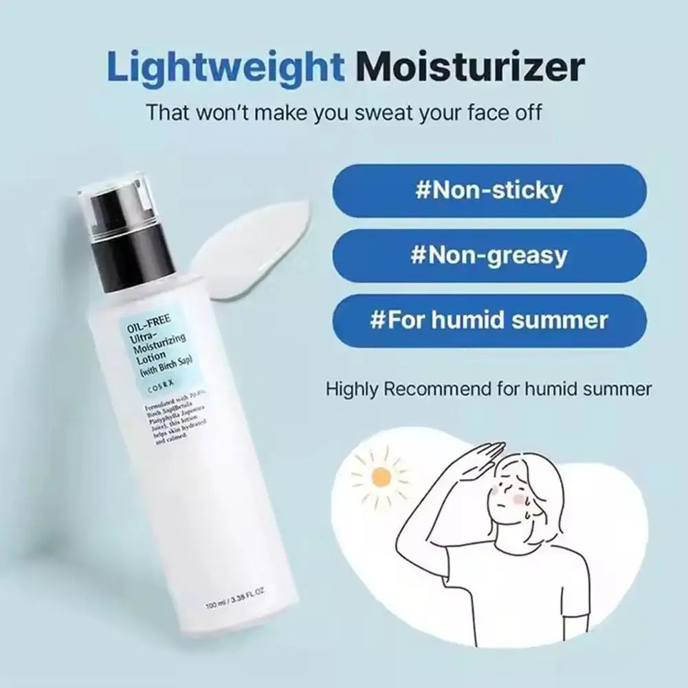 Oil Free Ultra Moisturizing Lotion 100ml Soothing Skin Care Moisturizing Day Cream Lotions Korean Cosmetics