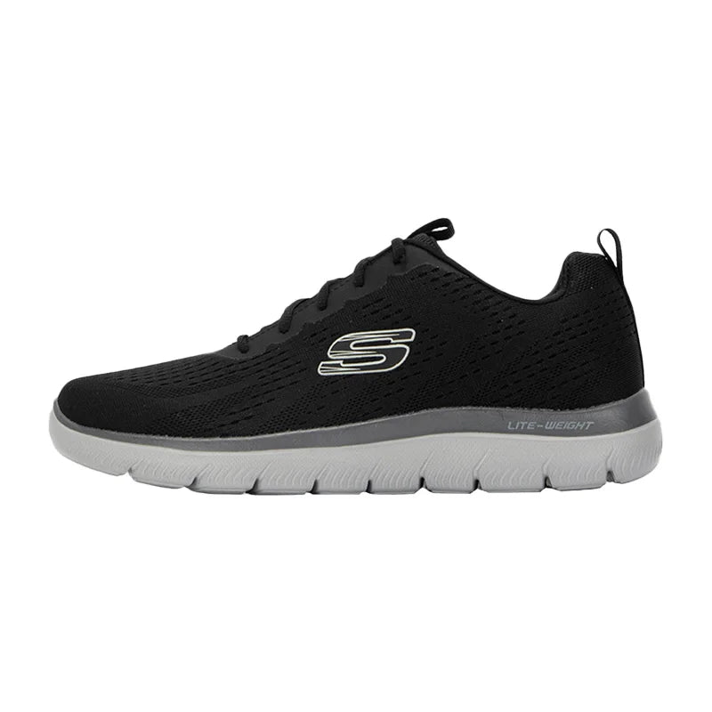 Skechers Skechers men's shoes breathable jogging walking shoes rebound cushioning running shoes casual sports shoes