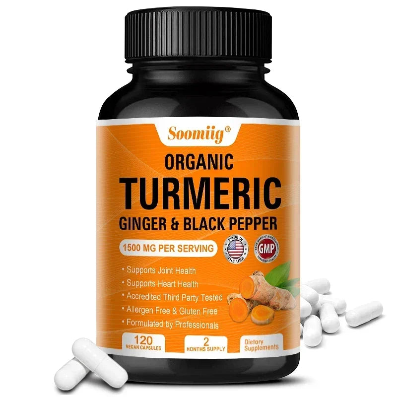 Turmeric Supplements - Promotes Digestive Health, Joint Health, Anti-inflammatory, Antioxidant, Cartilage Health Support