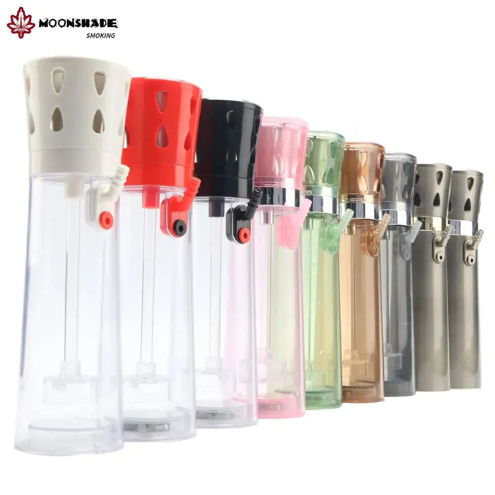 MOONSHADE Portable Handheld LED Car Hookah Set Colorful Lights Complete Acrylic Shisha Narguile Kit Outdoor Travel Smoking Tool