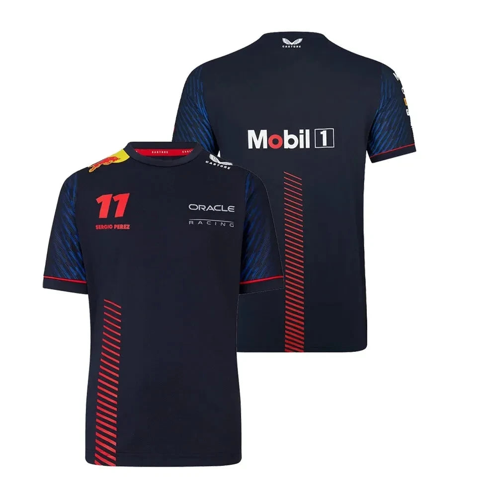 2024 New F1 T-shirt Summer Hot Selling Red Animal T-shirt Outdoor Sports Quick Drying Cycling Clothes Bull Racing Team Men's Top
