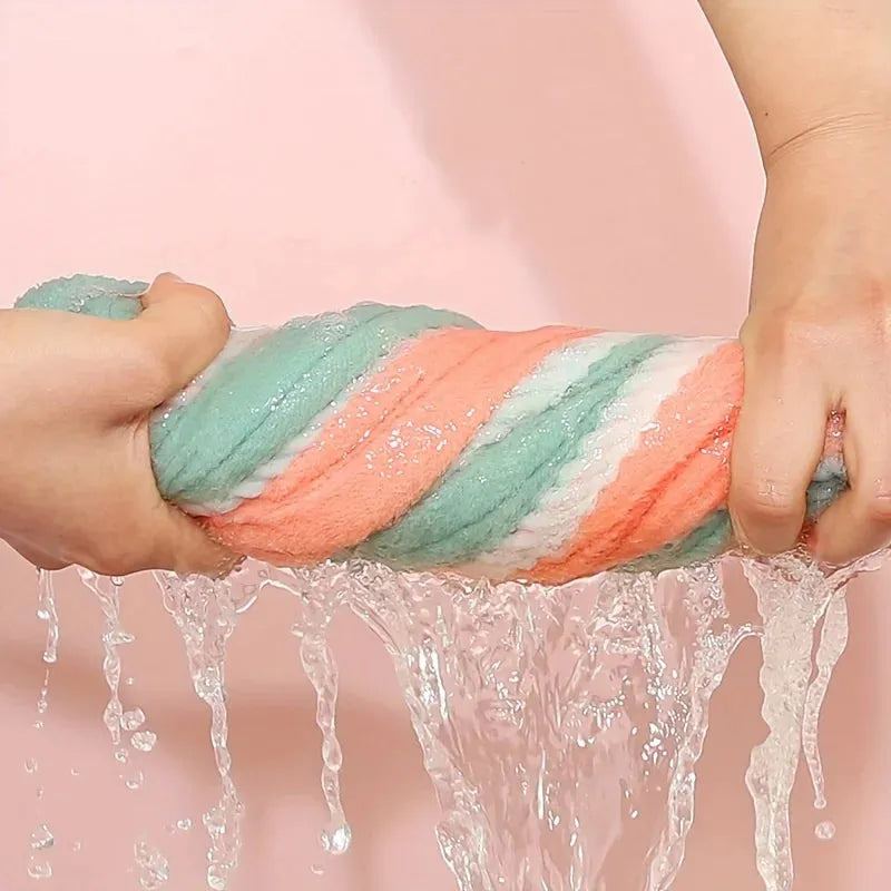 Ultra-Absorbent Microfiber Hair Towel - Double-Layered, Quick-Dry Design - Ideal for Shower, Gym & Spa Use