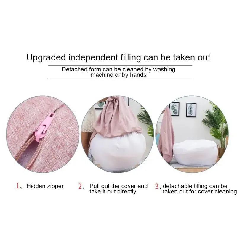Lazy Sofas Cover Soft Bean bag Covers for Kids Adults Bean Bag Chair Couch Cover for Lazy People Storage Bag Home Accessories