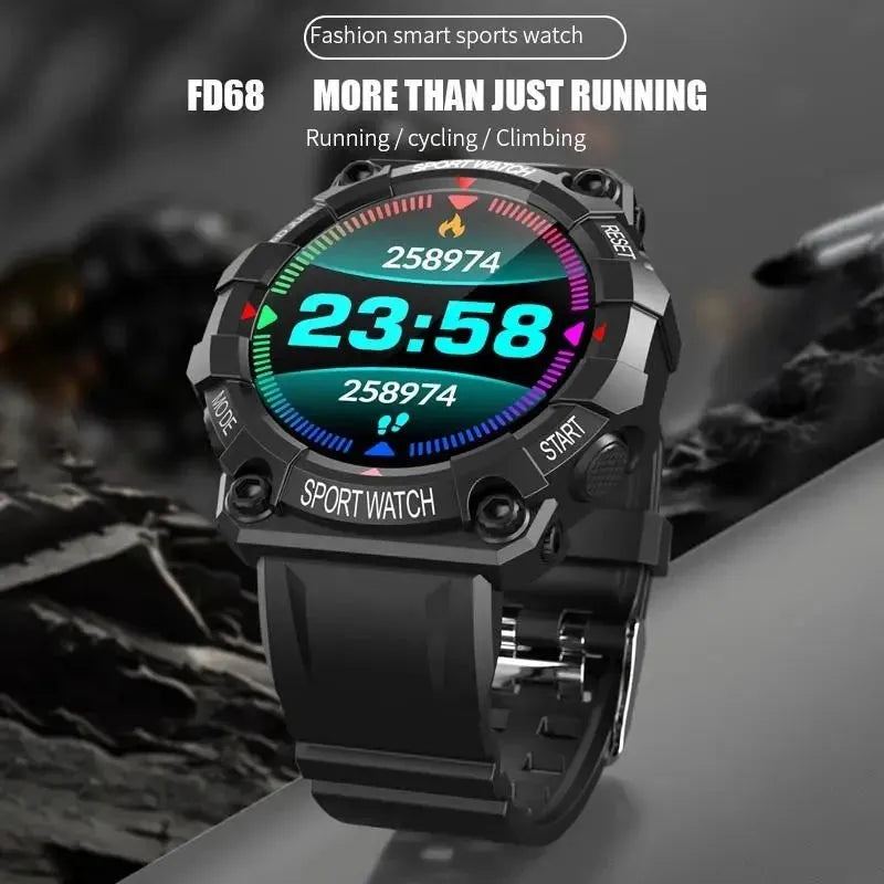 FD68S Smart Watch Round Color Screen Heart Rate Bluetooth Connection Pedometer Music Weather Outdoor Smart Sports Bracelet