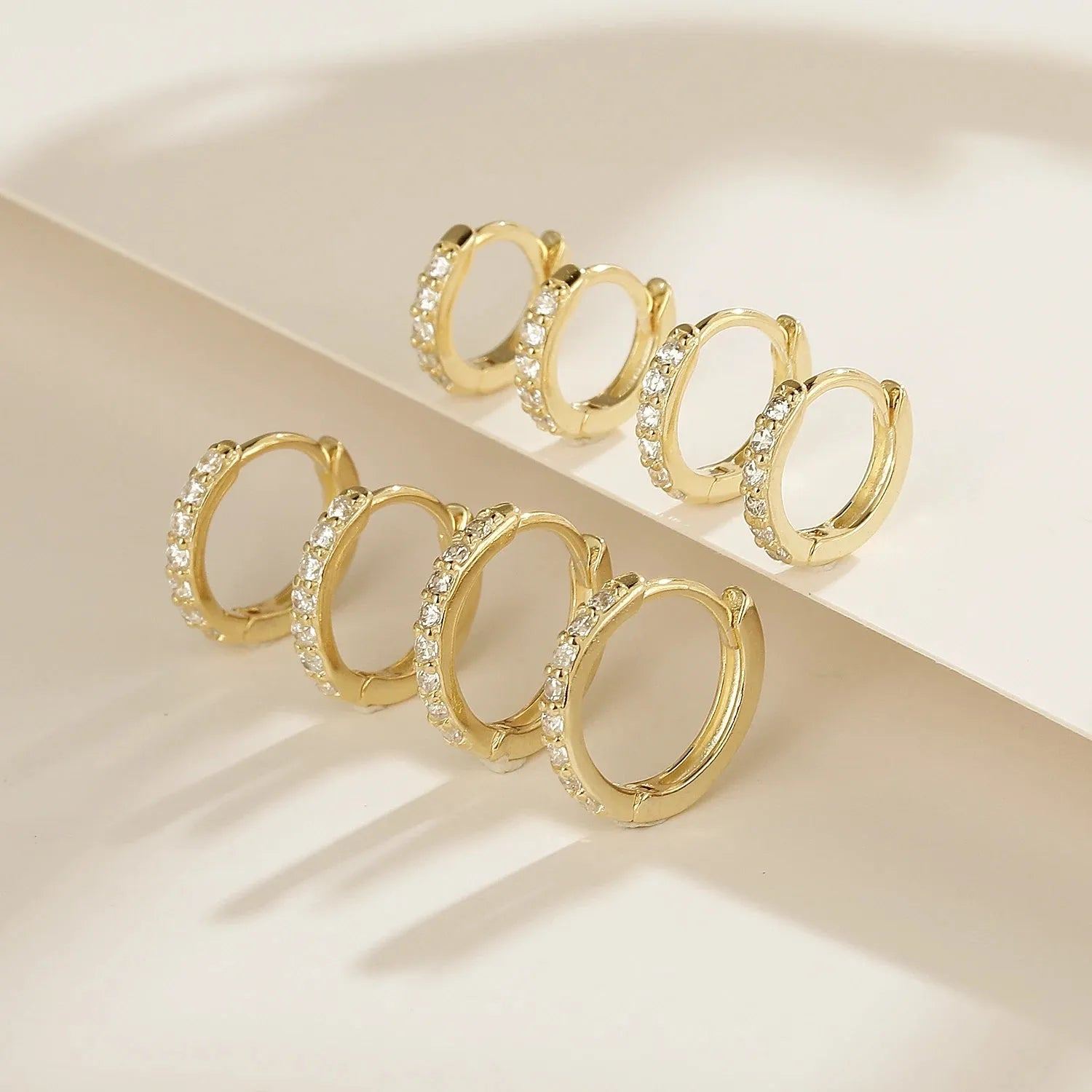 CANNER Real 925 Sterling Silver Hoop Earrings for Women Round Circle Earring Zircon Piercing Earings personalized Trend Jewelry