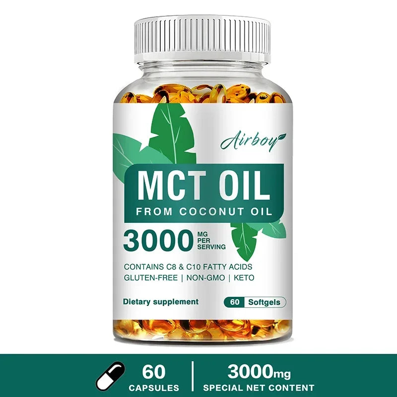 MCT OIL - Helps Reduce Excess Fat in The Abdomen, Arms and Thighs and Promotes Digestive Health