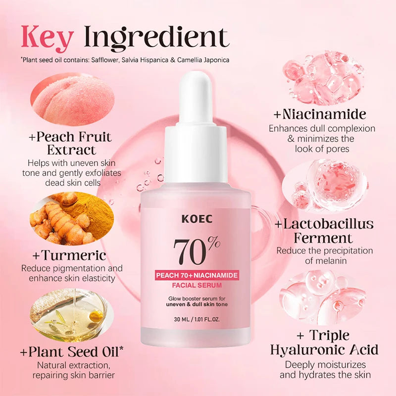 Korean Facial Serum Niacinamide Brighten Skin Rejuvenating Hydrating Whitening Lotion Fade Melasma Fine Lines Skin Care Essence