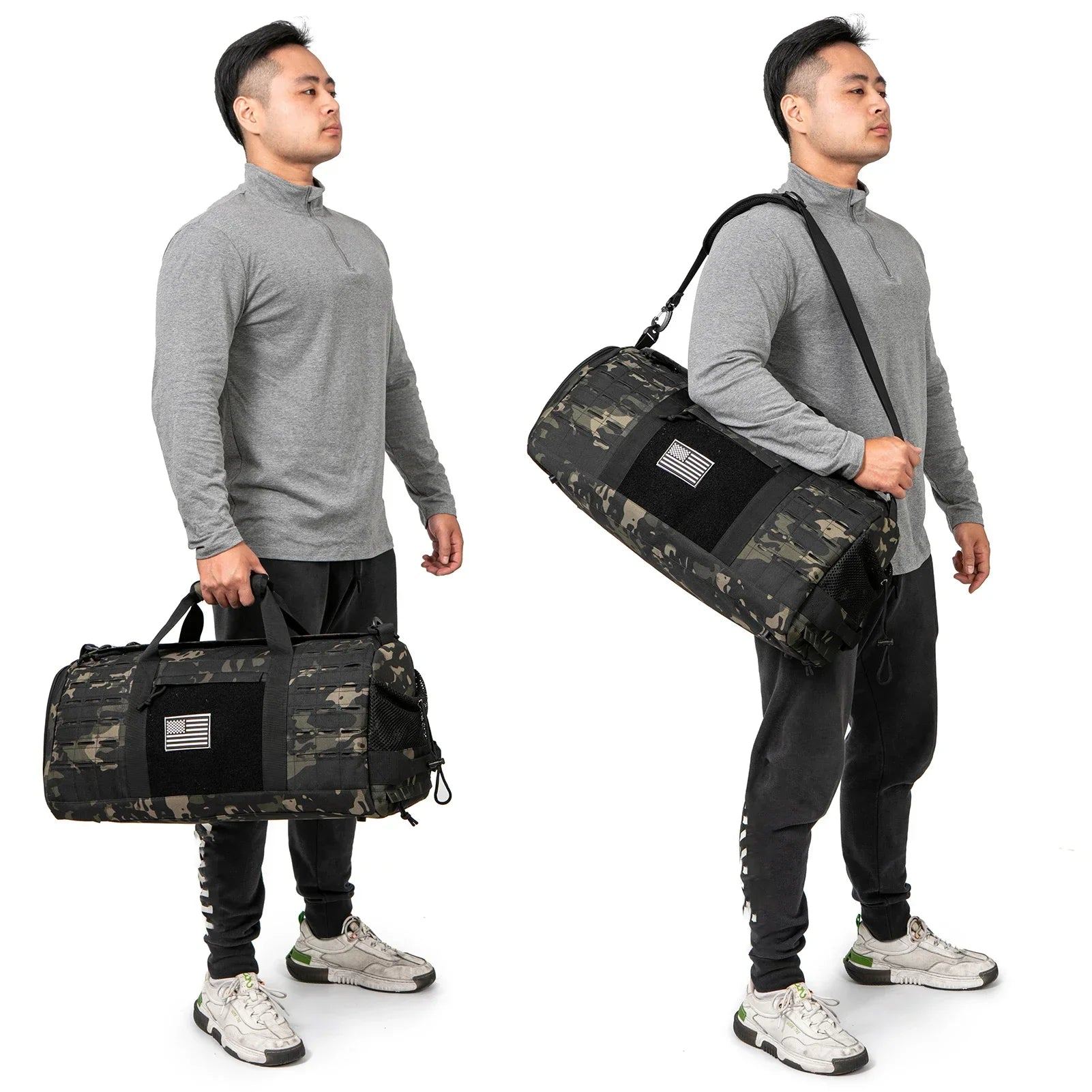 40L Sport Gym Bag Tactical Travel Duffel Bag For Men Fitness Duffel Bag Training Bag Basketball Weekender Bag Workout Deployment