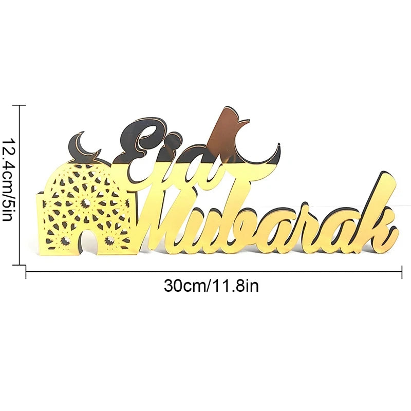 2025 Acrylic Ramadan Ornament Eid al-Fitr Decorations Moon Star Castle Shape Crafts Islamic Muslim Festive Decor Party Gift