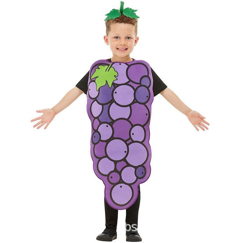 Children's Fruit Vegetables Clothing Modelling All Saints Garment Cosplay Take Tomato Lemon Grape Banana Strawberry Costume