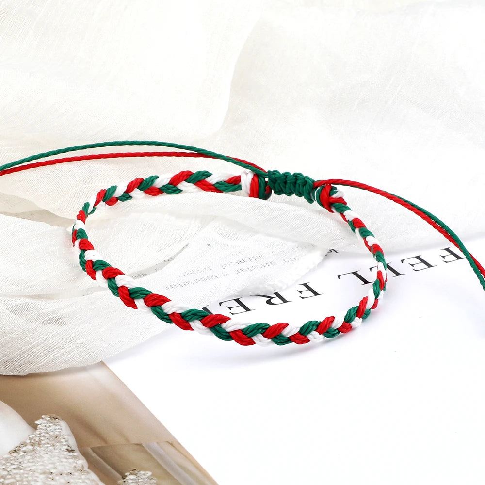 Trendy Palestine National Flag Braided Bracelets Women Men Hand Woven Rope Worship Bangles State Jewelry Christmas Patriot Gifts
