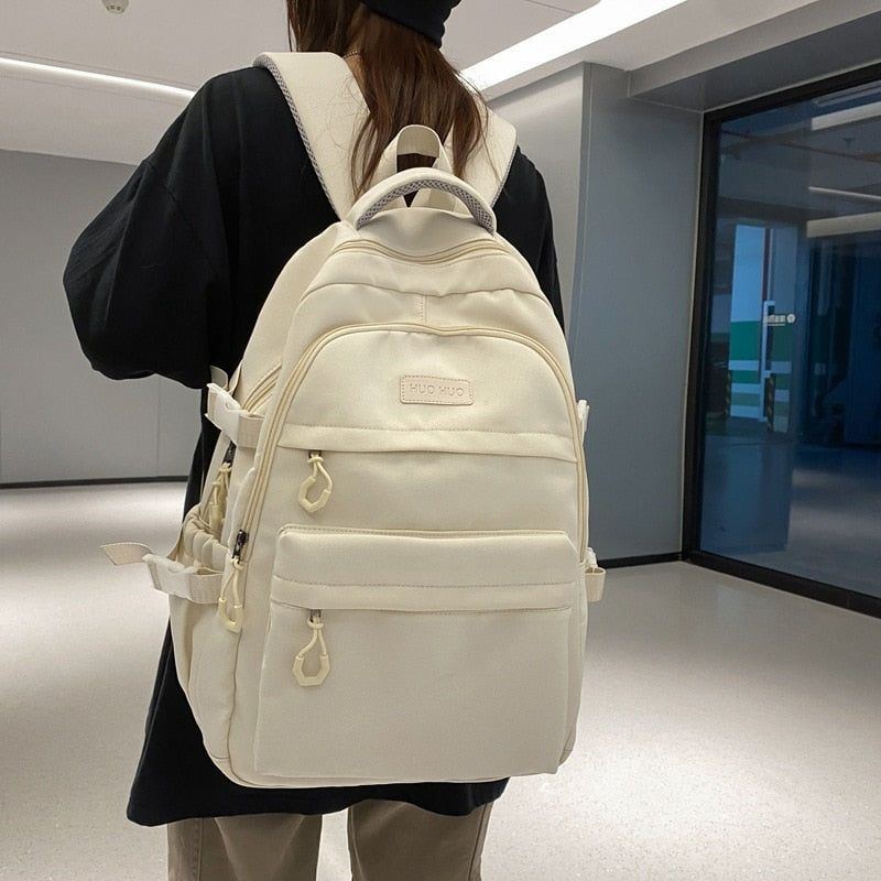 Korean Version Of Harajuku High School Solid Junior High School Student College Style Backpack