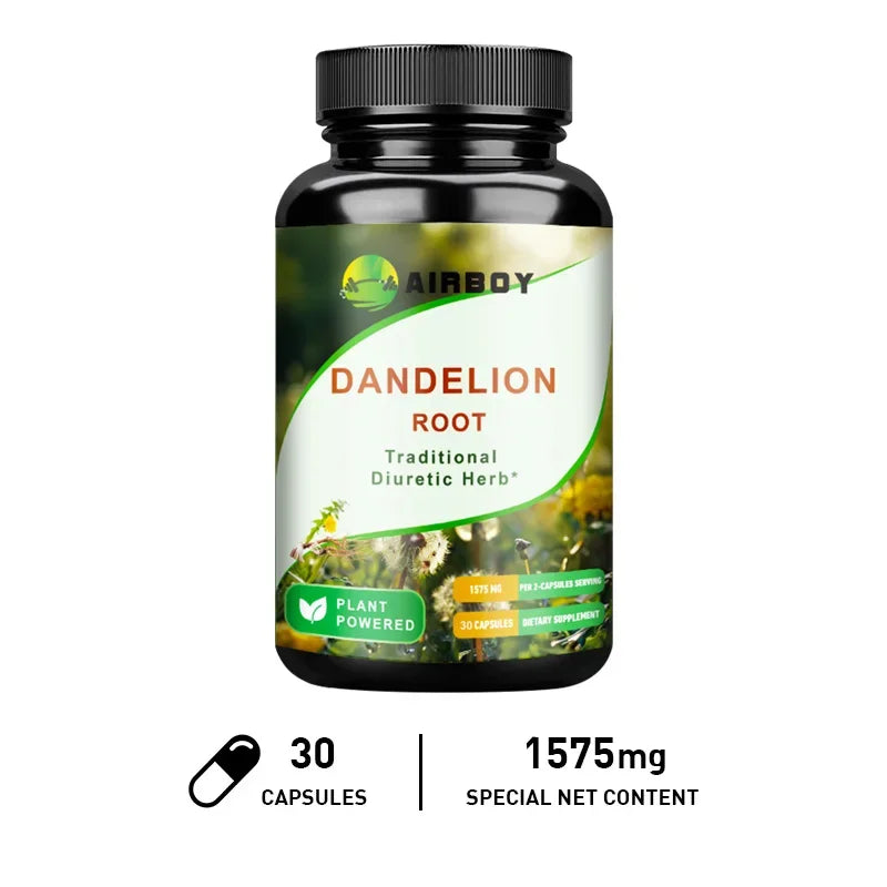 Dandelion Root Capsules - Diuretic, Promote Liver Detoxification and Cleansing, Enhance Immunity