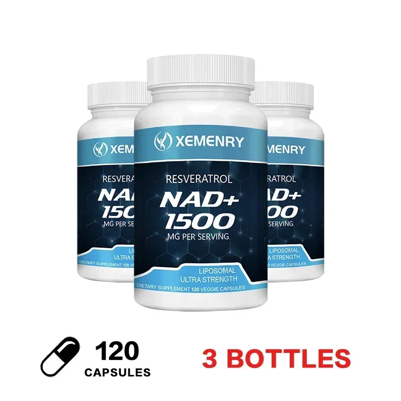 NAD Supplement, 1500mg - Liposomal NAD+ Supplement with Resveratrol, Stamina & Healthy Aging - Strength Capsules