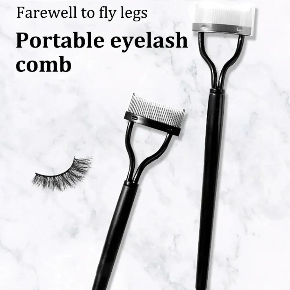 Lash CombEyelash Steel Comb Half Arc Teeth Eyelash Assistant Eyelash Tools Eyelash Setting Comb Eyebrow Brush Eyelash Steel Comb