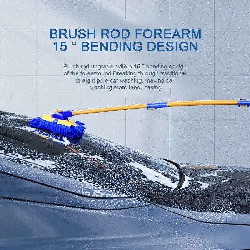 Car Wash Mop Cleaning Brush Car Wash Brush Telescopic Long Handle Mop Curved Rod Soft Brush Car Cleaning Tools Supplies